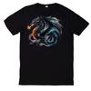 T-Shirt Fantasy Dragons Magical Dragon Motif Cotton