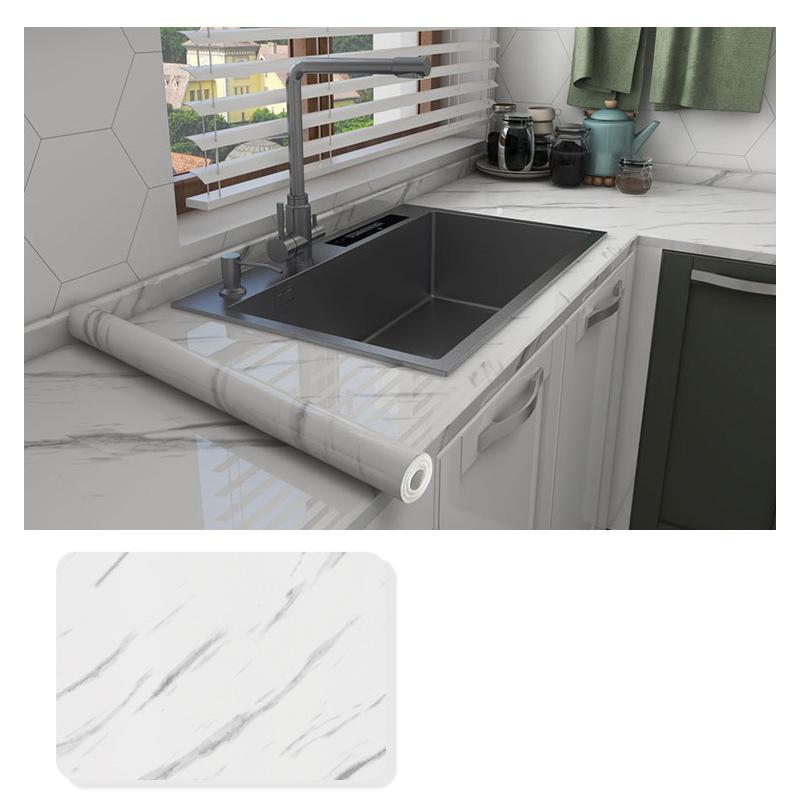 Imitation Marble Thickend Self-adhesive Kitchen Cooktop Protective Film Marble Desktop Film High Temperature Oil Resistant Sticker