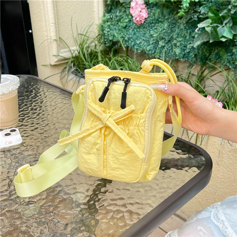 Mobile Phone Bag Summer Outdoor Lightweight Bow Bundle Messenger Bag Waterproof Thermal Insulation Kettle Bag Women'S Shoulder Bag