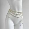 Multilayer Pearl Belt Waist Chain for Women's Fashion Retro Y2K Designer Belt Character Playing Clothes Accessories Party Belts