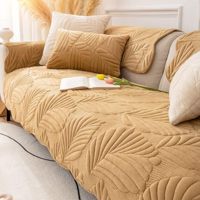 1pc Non-slip Sofa Towel Dog Pet Cushion Winter Thicken Plush Corner Sofa Cover Sectional Chaise Longue Couch Mat Multi-size