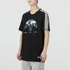 Adidas Originals Trefoil Logo Print Slim Fit Short Sleeve Tee Men Tops Black HF4906
