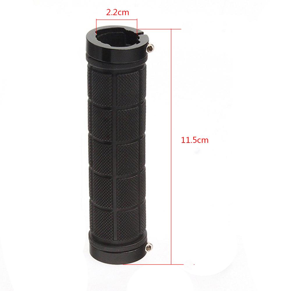 1 Pair Bicycle Handle Cover Anti-Slip Granular Glue TPR Anti-Slip Rubber Aluminum Alloy Adapter Handlebar Cover