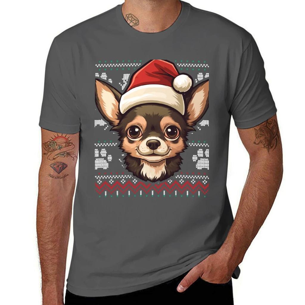 Chihuahua Ugly Sweater Christmas Tshirt Casual All Match Tee Shirt For Unisex