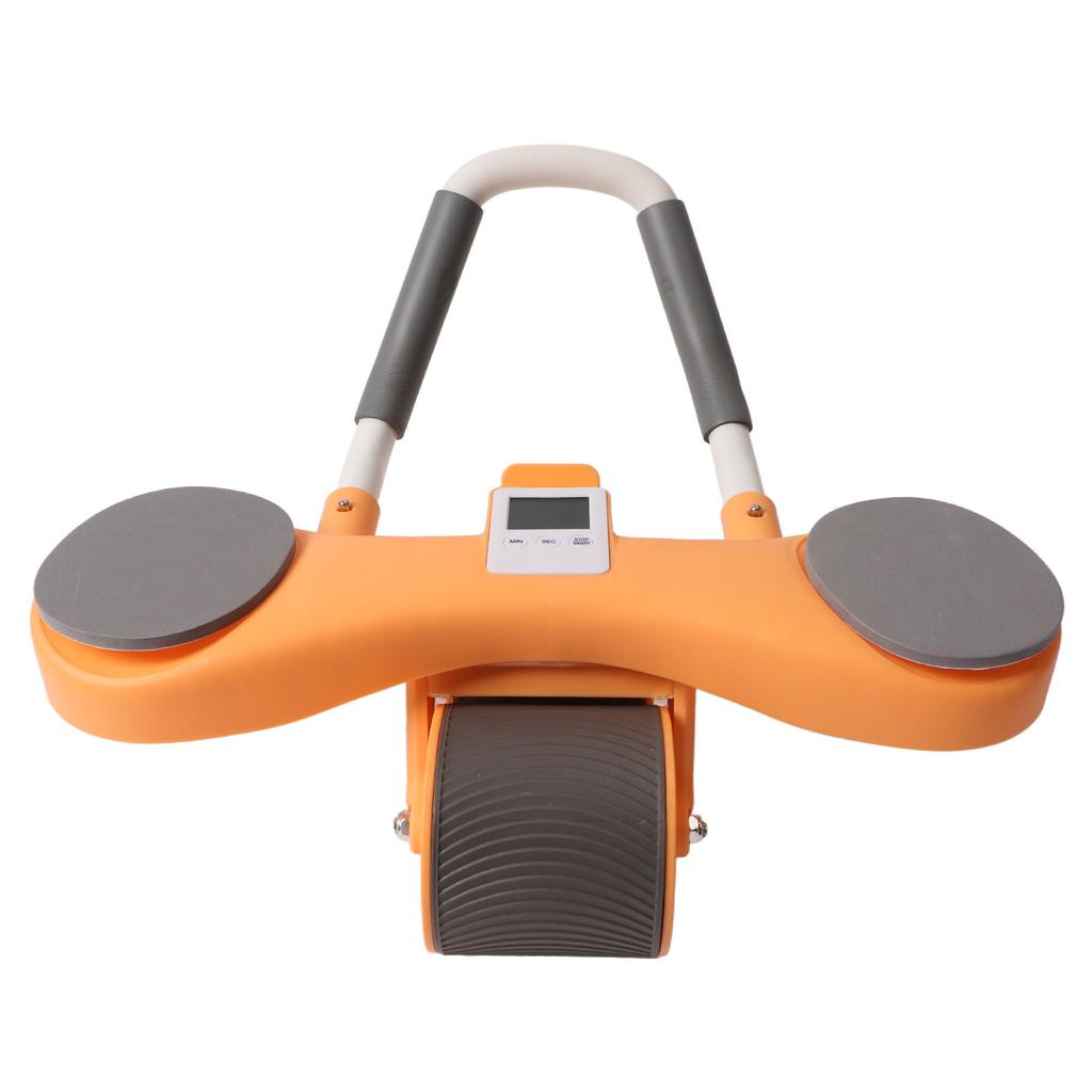 Ab Exercise Roller Automatic Springback Anti Slip Dual Wheel Detachable Abdominal Wheel with Knee Mat for Home Gym