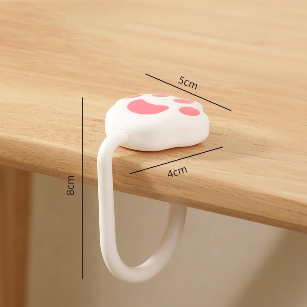 

Foldable Desk Side Hooks Cat Paw Backpack Hanger Cute Bag Hook for Table