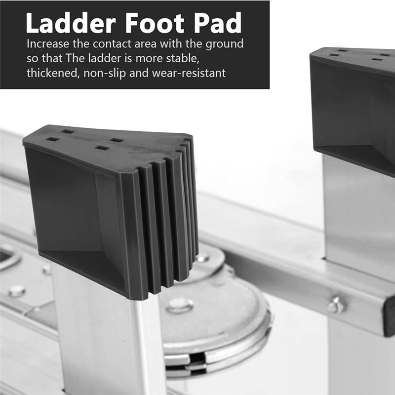 M-Modern-Ladder Feet Pack Of 4 Rubber Ladder Feet Non-Slip Ladder Foot Cover Stepladder Replacement Parts For Ladders Telescopic