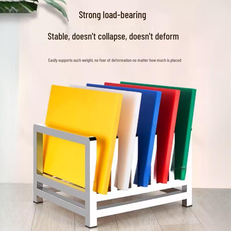 Stainless Steel 5-Slot Knife and Cutting Board Rack
