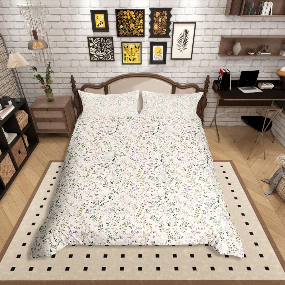

Homewish Dandelion Flower Floral Duvet Cover Set,Rustic Buuterfly Bedding Set,Red Grey Botanical Bed Set DE XS 100x135cm 2pcs&set
