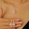Luxury Teardrop Necklace & Earrings Set: Bridal & Evening Diamond Jewelry