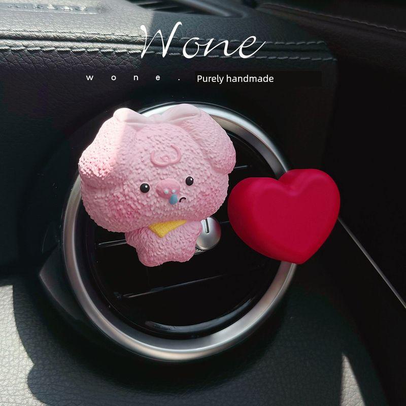 Car Perfume Aromatherapy Cute Fluffy Pink Piggy Air Vent Decoration Fragrance Diffuser Stone Light Fragrance Gift