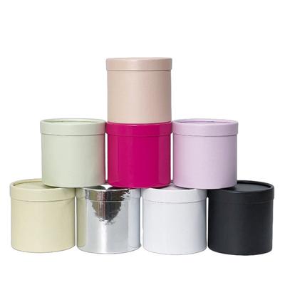 New Round Flower Gift Box Big Solid Color Gift Packaging Paper Box Flower Arrangement Bucket Bouquet Storage