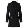 GOELIA Women's Alpaca Wool Blend Lapel Coat with Belt