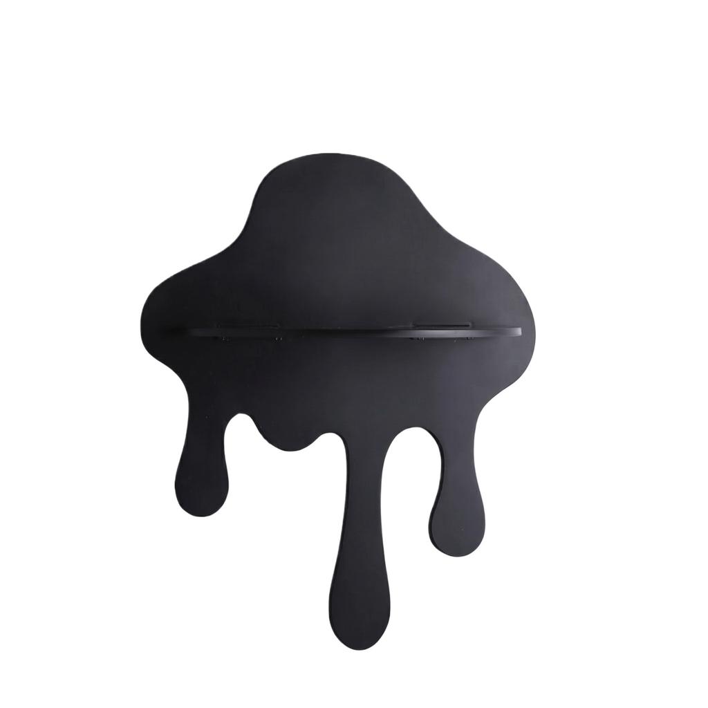 Creative Wall Mounted Storage Shelf Drip Shape Metal Wall Organizer for Home Office Decorative Wall Rack