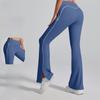 Leggings da Yoga con Controllo Pancia e Design a Zampa d'Elefante per Fitness e Danza da Donna