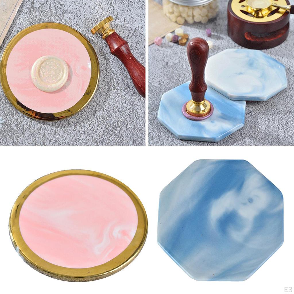 Stamps Demoulding Plate Pad Coasters Mat Stamp Tools for Wax Beads Wedding Gifts Supplies