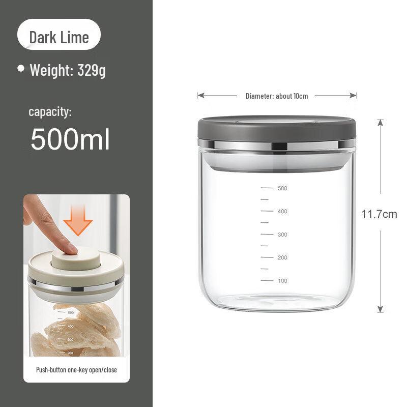 Andytai One-Touch Airtight Glass Storage Jar