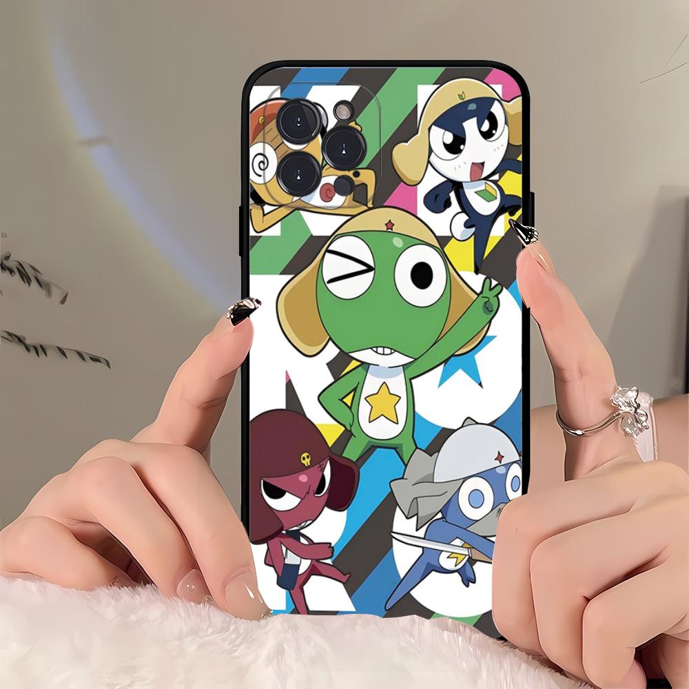 Cartoon Keroro Gunsou Frog  Phone Case For iPhone 16 15 14 11 12 13 Mini Pro XS Max Cover 6 7 8 Plus X Funda Shell