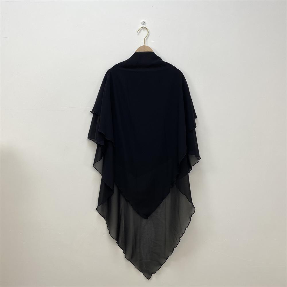 Pañuelo de Chifón de Doble Capa de Color Sólido - Estilo Medio Oriente, Dubái, Turquía (Grande, 2305)