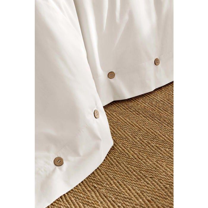 Housse de couette en percale 240 x 260 cm blanc chantilly Perrine