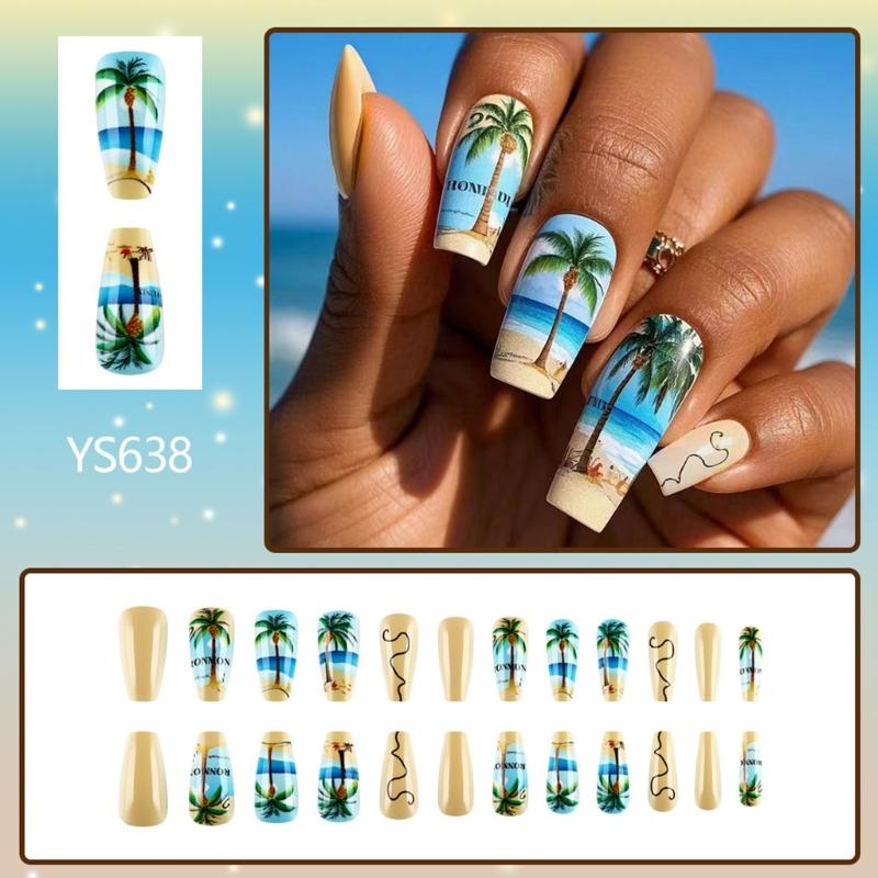 Press On Nail,Fake Nail Stick Glues On Nail False Nail Acrylic Nail Artificial False Nail for DIY Nail Art Designs