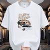 Men's Summer 100% Cotton Summer Short Sleeve T-Shirt Casual Comfort Round Neck Cartoon Graphic Print Loose Fit