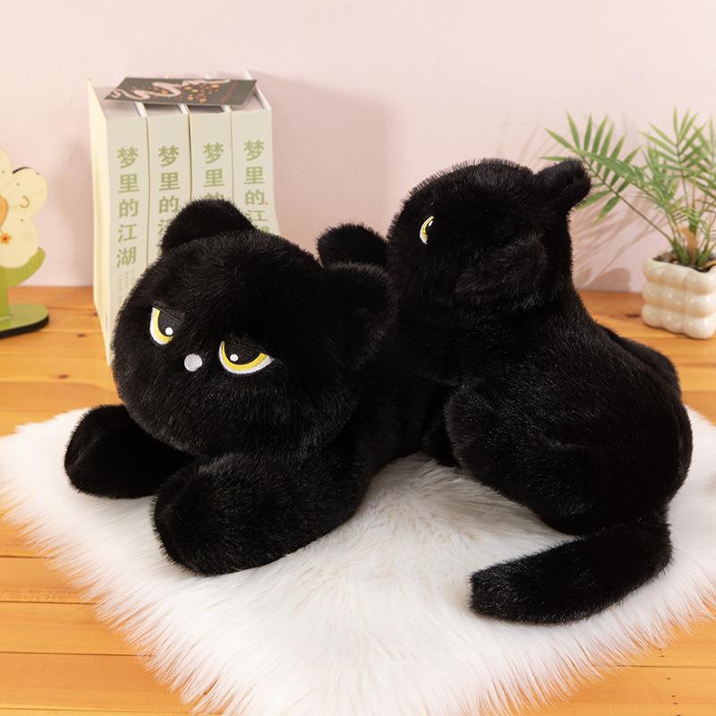 Black Cat Big Doll Pillow Doll Boy and Girl Holiday Gift Long Doll Plush Toy