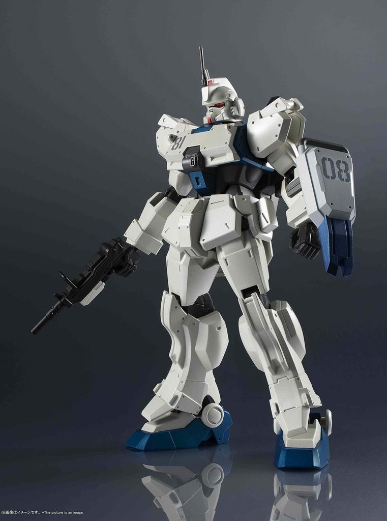 TAMASHII NATIONS GUNDAM UNIVERSE Mobile Suit Gundam 08. MS Platoon RX-79[G]Ez-8 GUNDAM Ez8 ca.. 150 mm große, bewegliche Figur aus ABS und PVC, bemalt