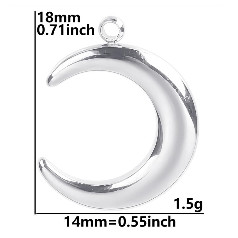 Multistyle Vintage Stainless Steel Moon Charms For Earrings Making Witchknot Pendants Breloques Acier Inoxydable Creation Bijoux