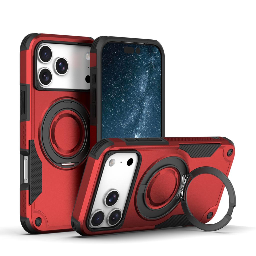 Applicable to iPhone17ProMax unarmoured magnetic suction bracket mobile phone case Apple 16Pro anti-drop 15 protective case