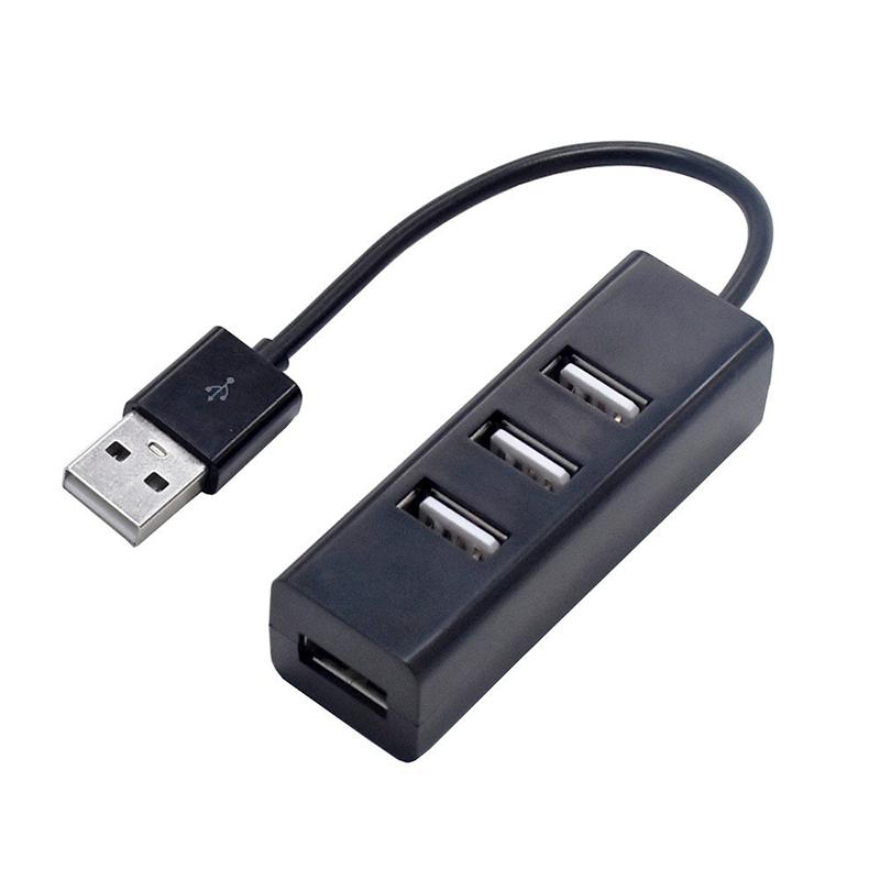 

1 шт. USB-хаб USB-разветвители Высокоскоростной 4-портовый USB-расширитель Адаптер USB-хаба с питанием Аксессуары для ПК и ноутбуков чёрный