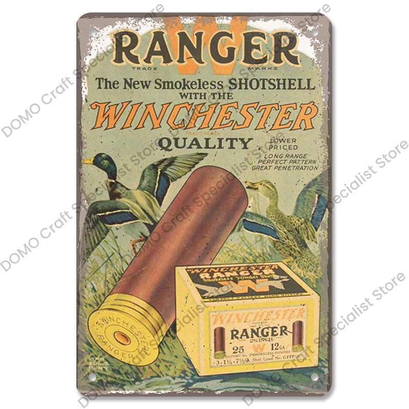 Hunting Poster Metal Plate Vintage Adventure Ranger Metal Tin Signs Retro Wall Decor Hunting Shop Tool House