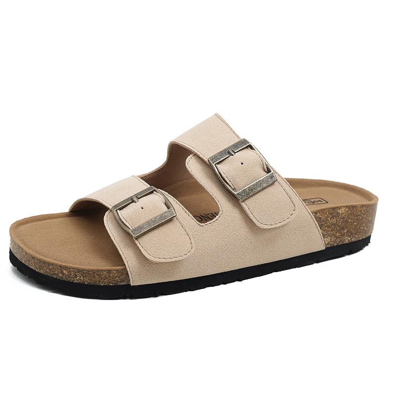 

Магазин Yixinda Город Сокровищ Толстая Подошва Двойная Пряжка Ретро Бокен Шлепанцы Женские Крутые Шлепанцы 43