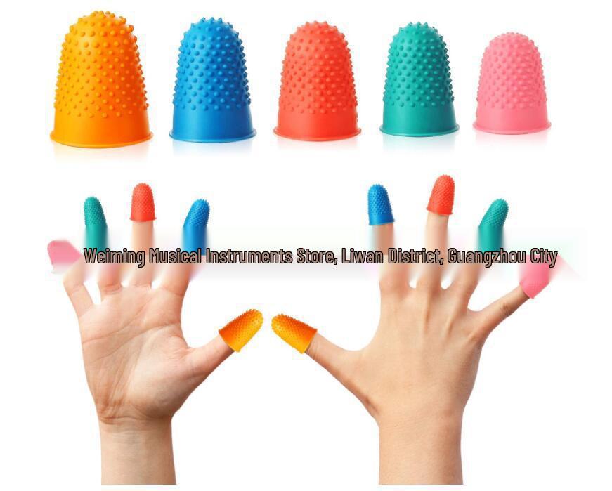 Beginner Guitar Finger Protectors: Rubber Cots for Left & Right Hand Playing