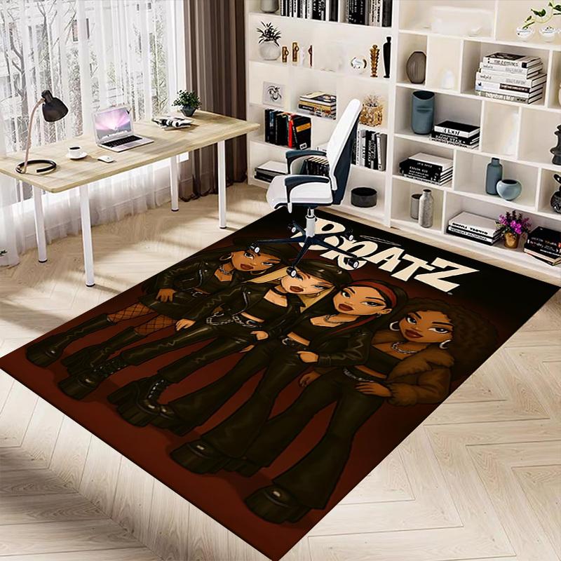 1pc Bratz Fashion Carpet Anti Slip Polyester Floor Mat for office,Bedroom