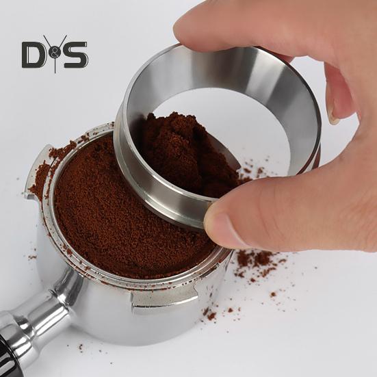 Nerezový dávkovací kroužek odolný proti rozlití potravin Portafilter Dávkovací nálevka na espresso pro kavárny