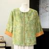 Datang Furen New Chinese Style Jacquard Button Shirt for Middle-Aged Women