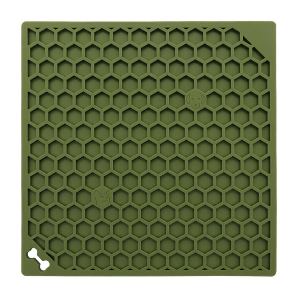 Pet Lick Mat Honeycomb Pattern Slow Feeder Anti-Choke Suction Cup Licking Pad for Dogs/Cats