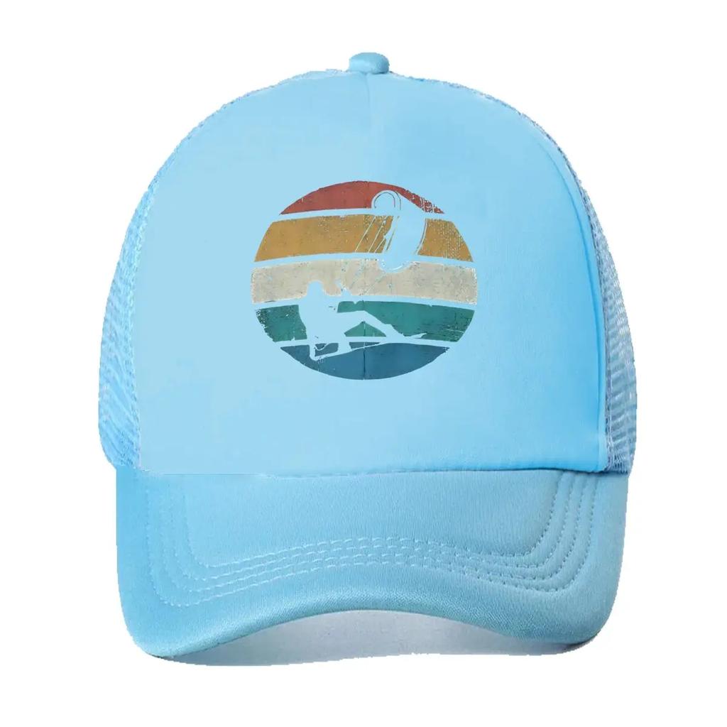 Surfing Retro Sports Beach Design Mesh Baseball Cap