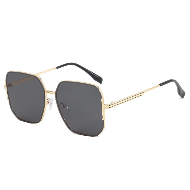 Cut-Edge UV Protection Metal Square Sunglasses One Size