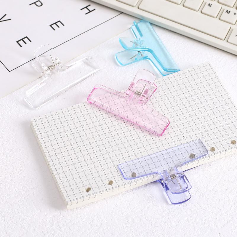 1 Piece Transparent Acryllic Paper Clip Simplicity Fashion Non-sticky Memo Pad Clip Beautiful Snack Seal Clip Student