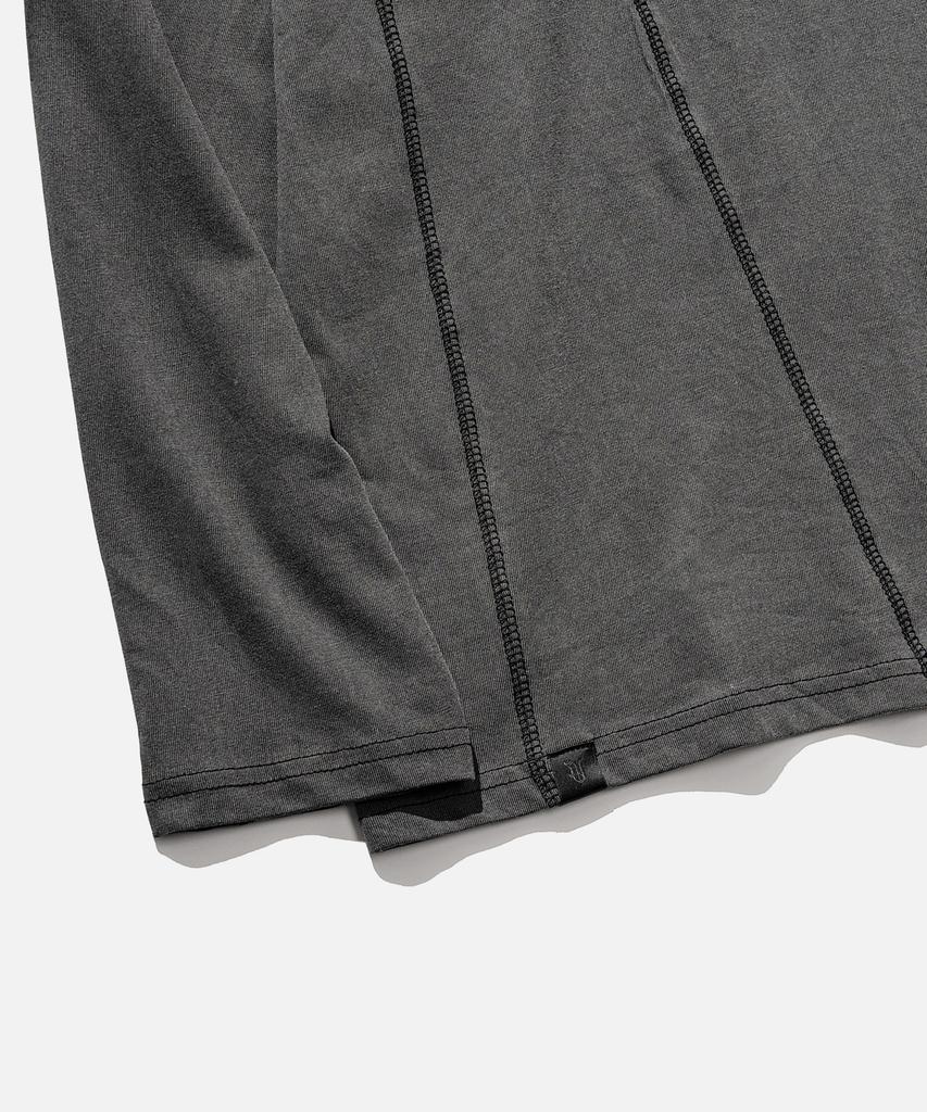 VASTIC Cover Stitch Flag Long Sleeve_Charcoal