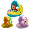 Summer Baby Swimming Ring Inflatable Ring Adjustable Sunshade Seat Swimming Pool Float Newborns Bathing Circle Inflatable Wheels