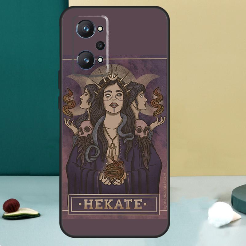 Triple Moon Goddess Hecate Tarot Card For OPPO Realme C33 C55 C35 C31 C30 C21Y C25 C11 C15 GT Neo 5 3T 2T 9 10 11 Pro Plus Case