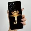 Kronenbuchstaben Handyhülle für OPPO Realme C61 4G 6,74" RMX3939 C 61 C63 Narzo N63 Hülle Quadratisch Flüssigsilikon Weiche Stoßfängerabdeckung