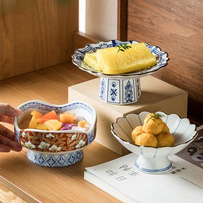 Imperial hög skål Japansk retro keramisk skål Restaurang Bakverk sushi servis
