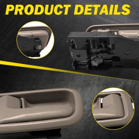 2X Interior Door Handle Trim Rear Left Right Beige For 2000-2006 Toyota Tundra K