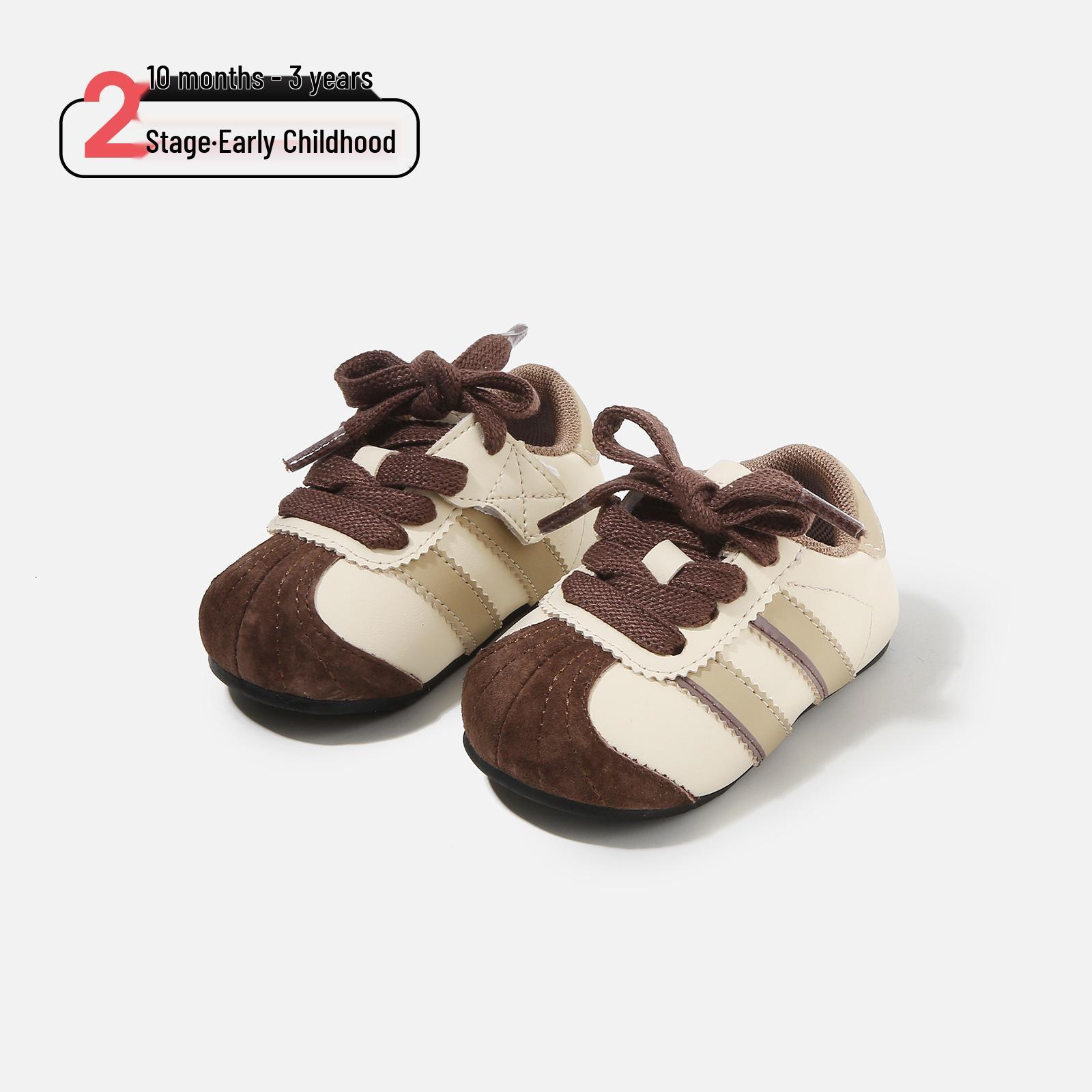 

Весна 2026 Перші кроки Малюк Нековзка М яка підошва Модне Взуття для Хлопчиків та Дівчаток Size 19 / Inner Length 14.0 cm коричневий