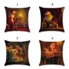 Elegant Santa Claus Christmas Linen Pillow Case Cushion Cover For Cozy Home Decor