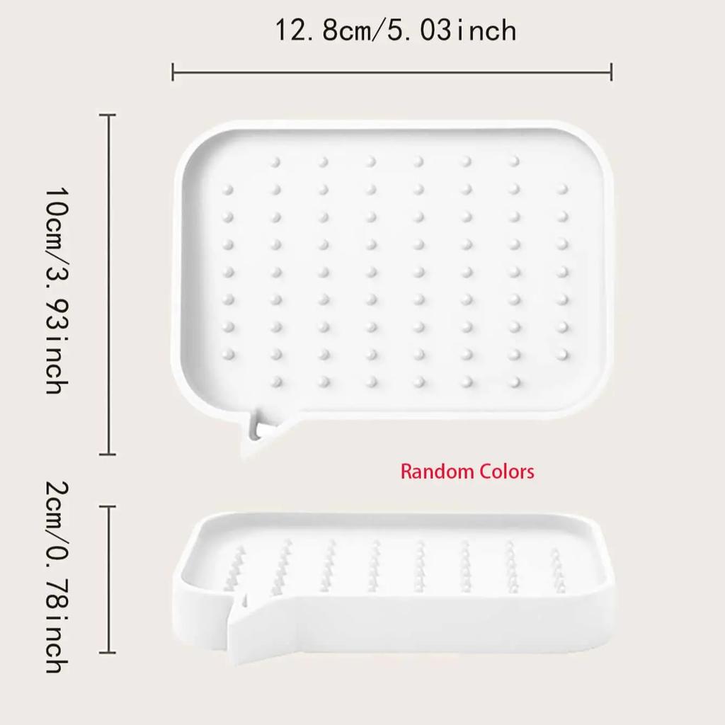 1PC Fashion Silicone Flexible Soap Dish Plate Bathroom Soap Holder Travel Holder Dish New Candy Color Hot SaleBathroom Soap Dish